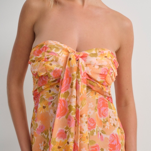 For Love & Lemons Teagan Mini Dress Size SS / Yellow - Picture 3 of 3